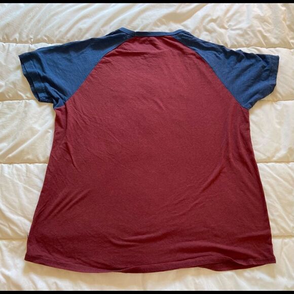 Levi’s Brick Red/Blue Ringer T-Shirt Sz Large - Picture 2 of 8